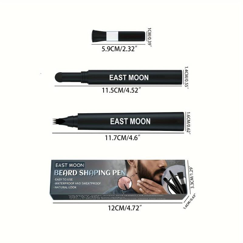 Beard Pencil Kit with Brush for Men - Enhance Mustache Coverage