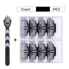 Classic 3 Layer Manual Razor Set with 8 Refills