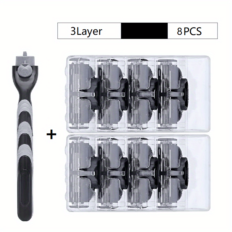 Classic 3 Layer Manual Razor Set with 8 Refills