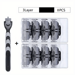 Classic 3 Layer Manual Razor Set with 8 Refills