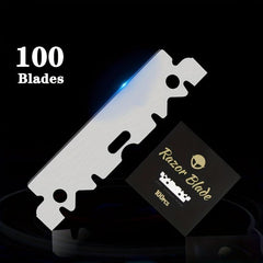 100 Pcs Half Razor Blades For Barber Razors Stainless Straight Edge Blades