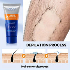 60g Men's Hair Removal Cream Clean Body Facial Beard Armpit Leg Chest