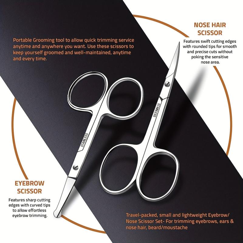 Men's Stainless Steel Facial Hair Scissors