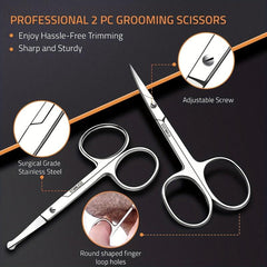 Men's Stainless Steel Facial Hair Scissors