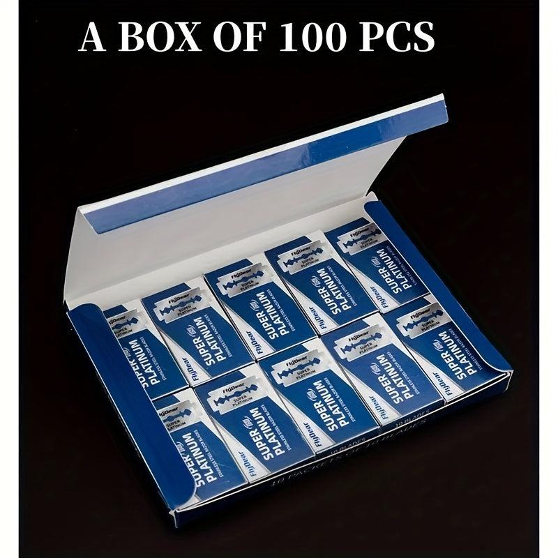200 Double Edge Razor Blades Men's Stainless Steel Shaving Blades