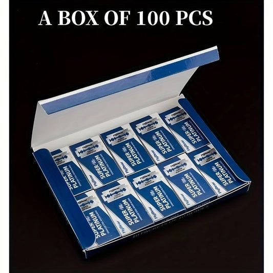 200 Double Edge Razor Blades Men's Stainless Steel Shaving Blades