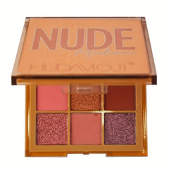 9-Color Eyeshadow Palette Brown Red Tone Matte Pearly Finish