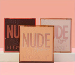 9-Color Eyeshadow Palette Brown Red Tone Matte Pearly Finish