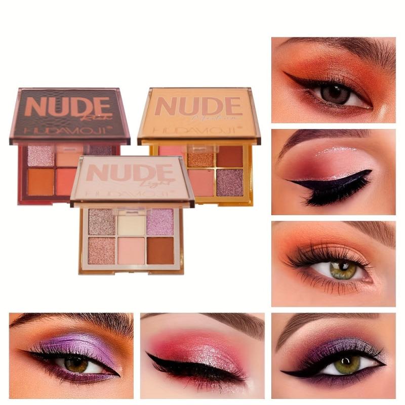 9-Color Eyeshadow Palette Brown Red Tone Matte Pearly Finish