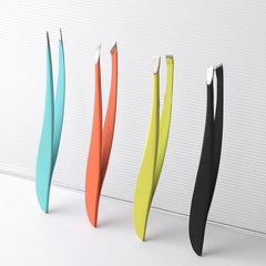 4 Pcs Colorful Stainless Steel Tweezers Set Eyebrow Face Nose Hair Remover