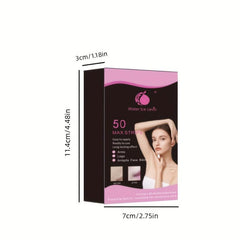 50pcs Women's Hair Removal Wax Paper Wet Wipes