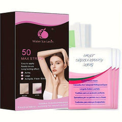 50pcs Women's Hair Removal Wax Paper Wet Wipes