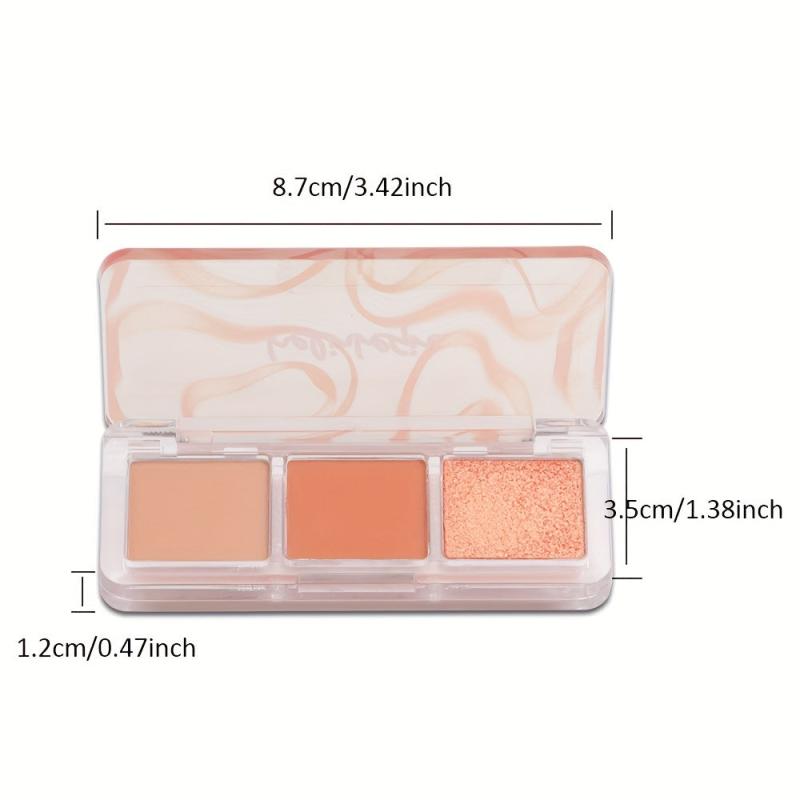 3 Colors Eyeshadow Palette Glitter Matte Soft Smooth Makeup