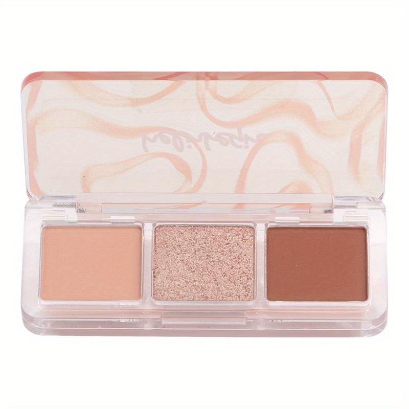3 Colors Eyeshadow Palette Glitter Matte Soft Smooth Makeup