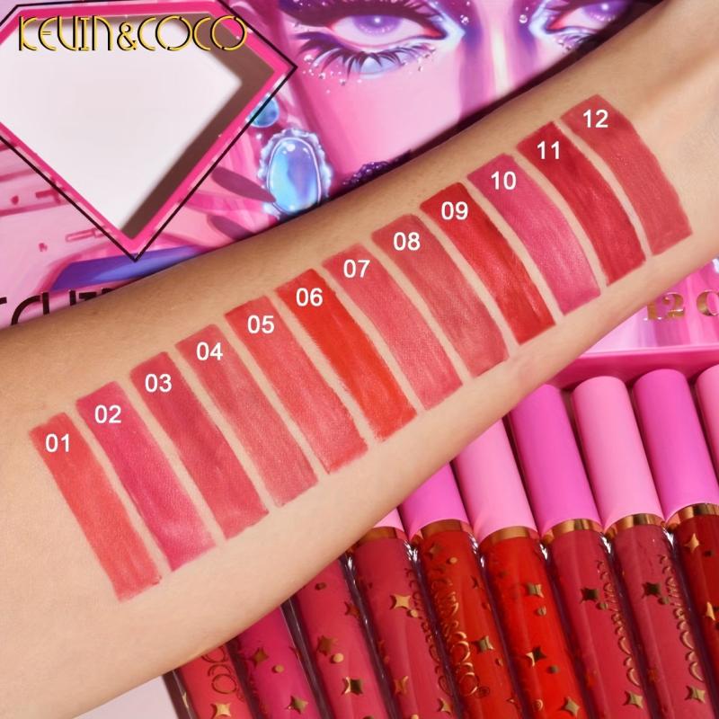 KEVIN&COCO 12 Pcs Lip Gloss Dream Makeup Beauty Urban Style