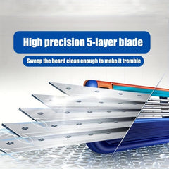 Men's Safety Razor Handle 8 Blades Refills + Holder