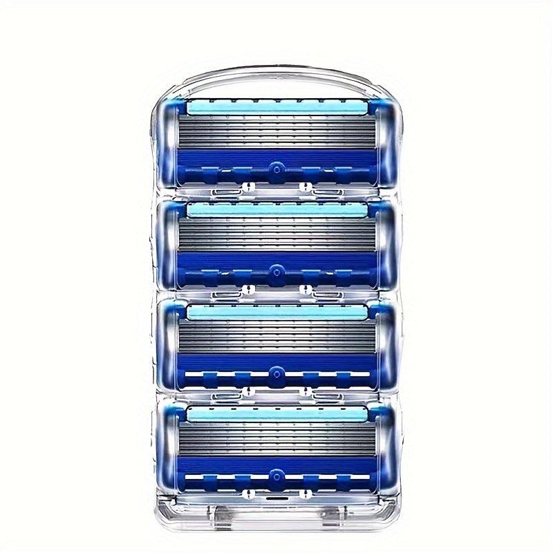 Men's Safety Razor Handle 8 Blades Refills + Holder