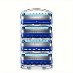 Men's Safety Razor Handle 8 Blades Refills + Holder