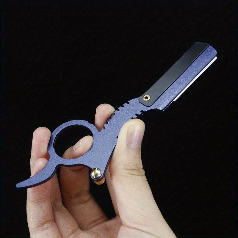 Vintage Stainless Steel Barber Razor Safety Folding Hair Cut Barber Razor