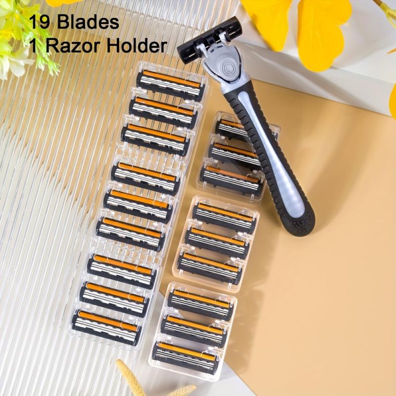 3 Layer Razor Blades 19 Pcs Replacement Vintage Wet Shaving Safety Razor