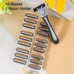 3 Layer Razor Blades 19 Pcs Replacement Vintage Wet Shaving Safety Razor