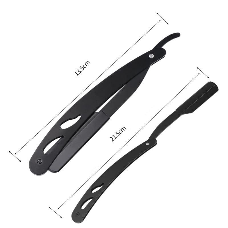 Stainless Steel Straight Edge Razor Foldable Barber Shave Manual Shaving