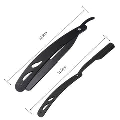 Stainless Steel Straight Edge Razor Foldable Barber Shave Manual Shaving