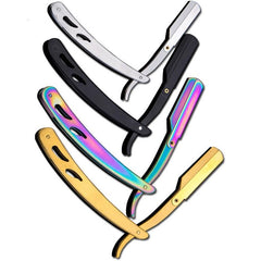 Stainless Steel Straight Edge Razor Foldable Barber Shave Manual Shaving