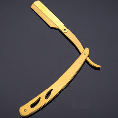Stainless Steel Straight Edge Razor Foldable Barber Shave Manual Shaving