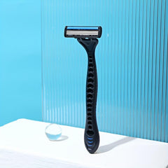 3PCS Men Razor Set, Stainless Steel Blades, Pivoting Head, Aloe Strip