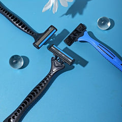 3PCS Men Razor Set, Stainless Steel Blades, Pivoting Head, Aloe Strip