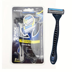 3PCS Men Razor Set, Stainless Steel Blades, Pivoting Head, Aloe Strip