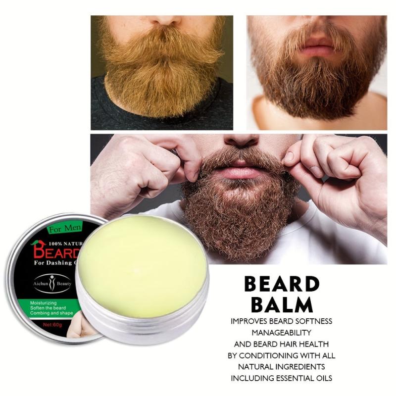 Organic Beard Balm 60g Natural Wax for Men
