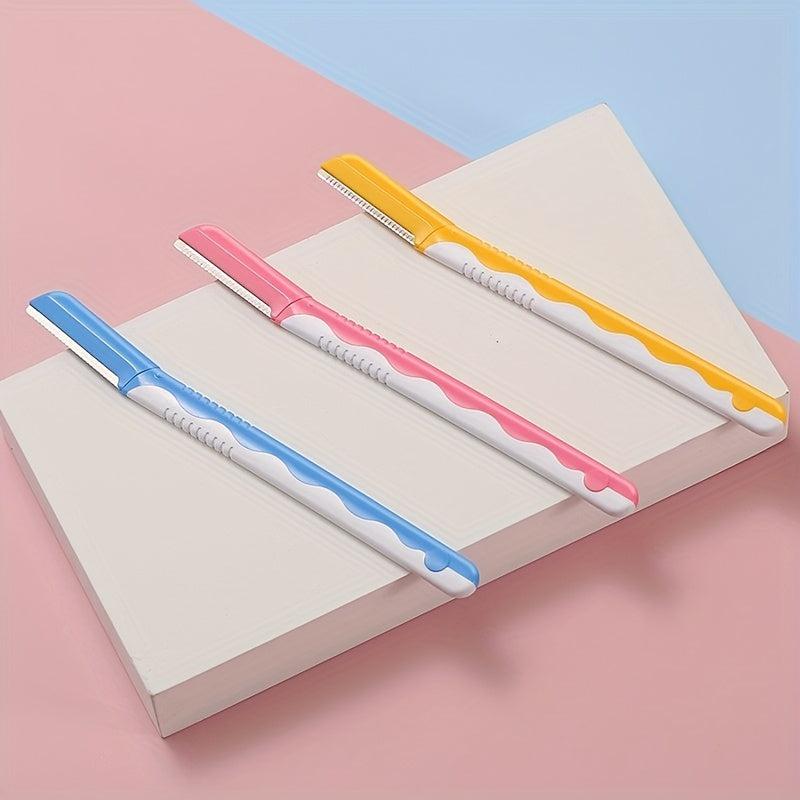 Women's Eyebrow Shaper Razor Wand Facial Hair Remover Tool 3 Pcs