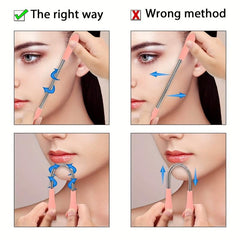 Facial Hair Removal Spring Threading Tool - Pink
