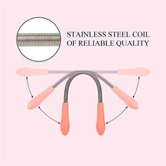 Facial Hair Removal Spring Threading Tool - Pink