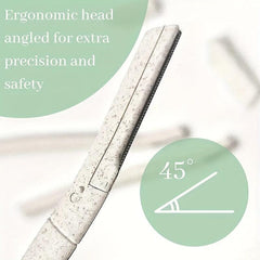 3pcs Pink Eco Friendly Dermaplaning Tool Set Biodegradable Wheat Straw Razors