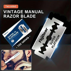 Professional Barber Double Edge Razor Blades Stainless Steel Safety Razor