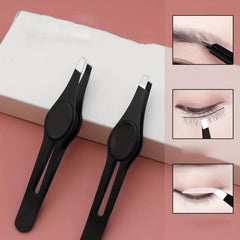 Colorful Hair Stainless Steel Slanted Tweezers for Eyebrows
