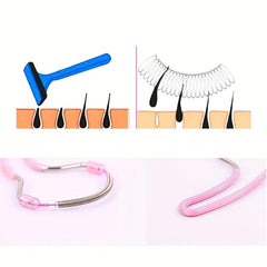 2Pcs Facial Hair Spring Remover Stick Threading Tool
