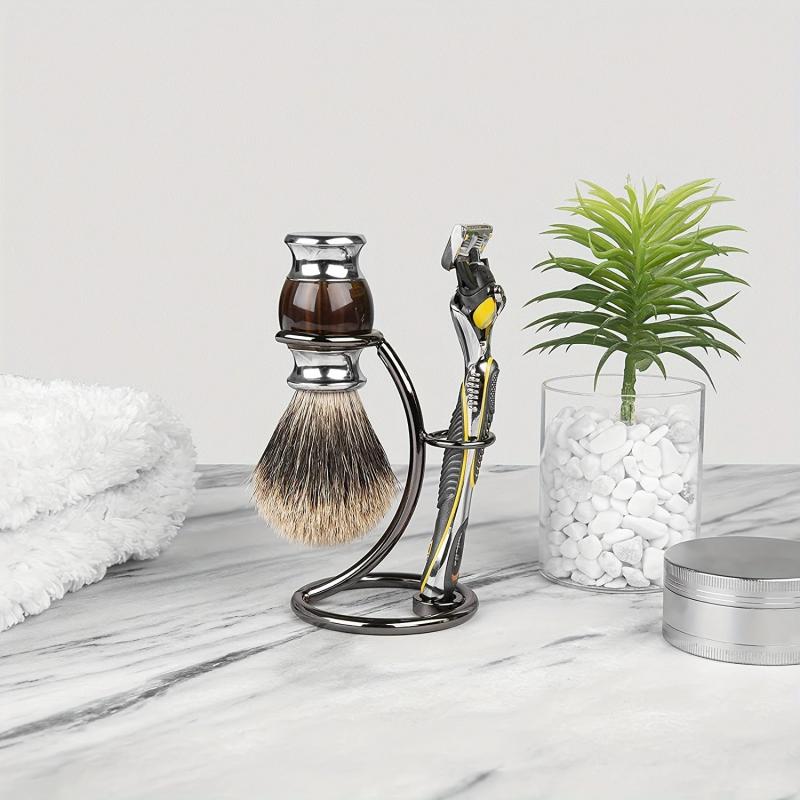 Stainless Steel Safety Razor Stand Shaving Brush Holder