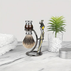 Stainless Steel Safety Razor Stand Shaving Brush Holder