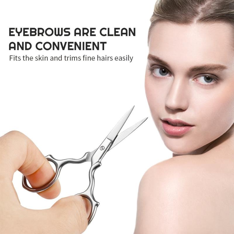 Small Stainless Steel Eyebrow Scissors for Women