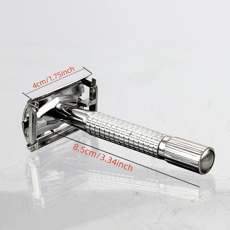 Men's Double Sided Safety Stainless Steel Razor with 5 Blades