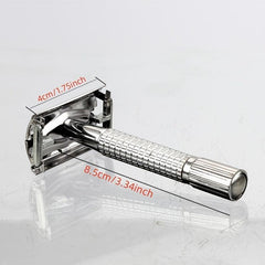 Men's Double Sided Safety Stainless Steel Razor with 5 Blades