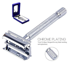 Men's Double Sided Safety Stainless Steel Razor with 5 Blades