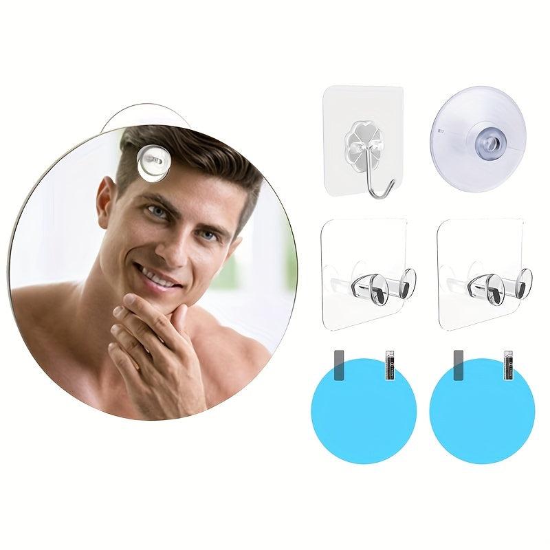 Portable Anti Fog Shower Mirror Unbreakable Traveling Shaving Mirror