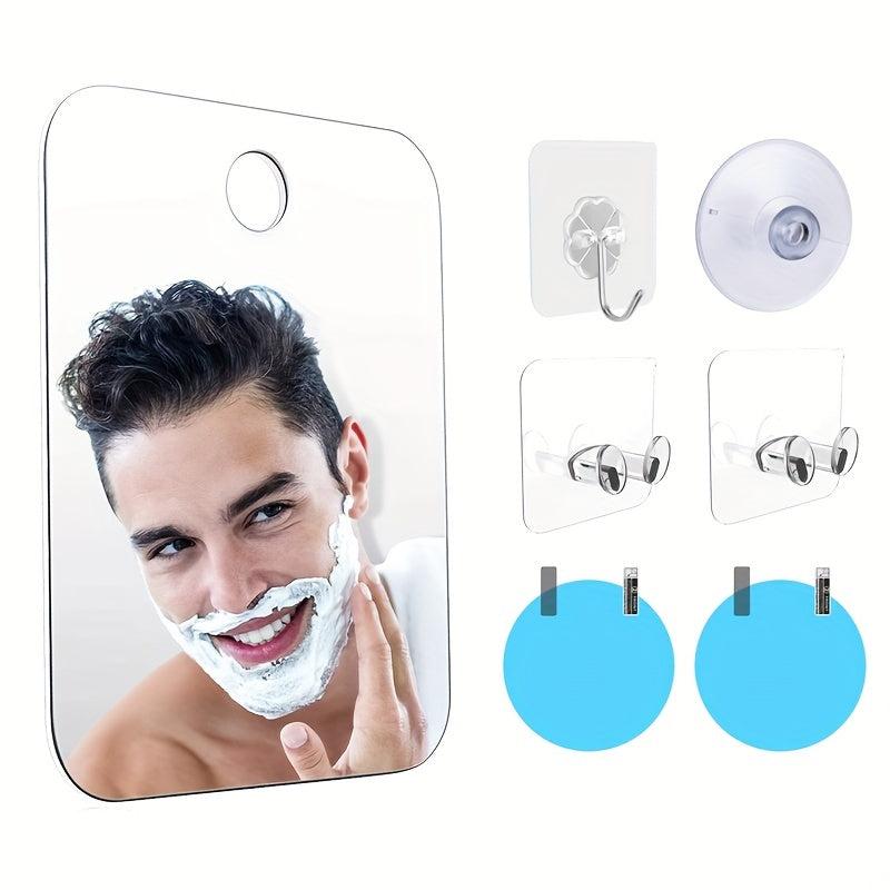 Portable Anti Fog Shower Mirror Unbreakable Traveling Shaving Mirror