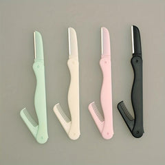 Precision Eyebrow Razor with Comb Facial Hair Remover for Women and Men