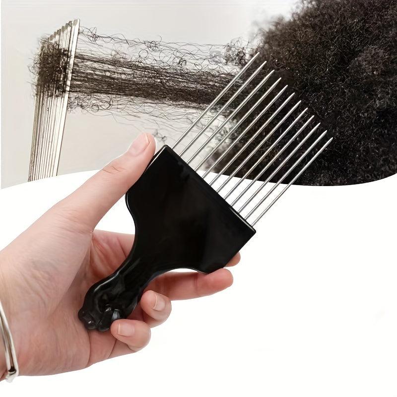 Professional Stainless Steel Hair Salon Pick Comb for Curly Hair